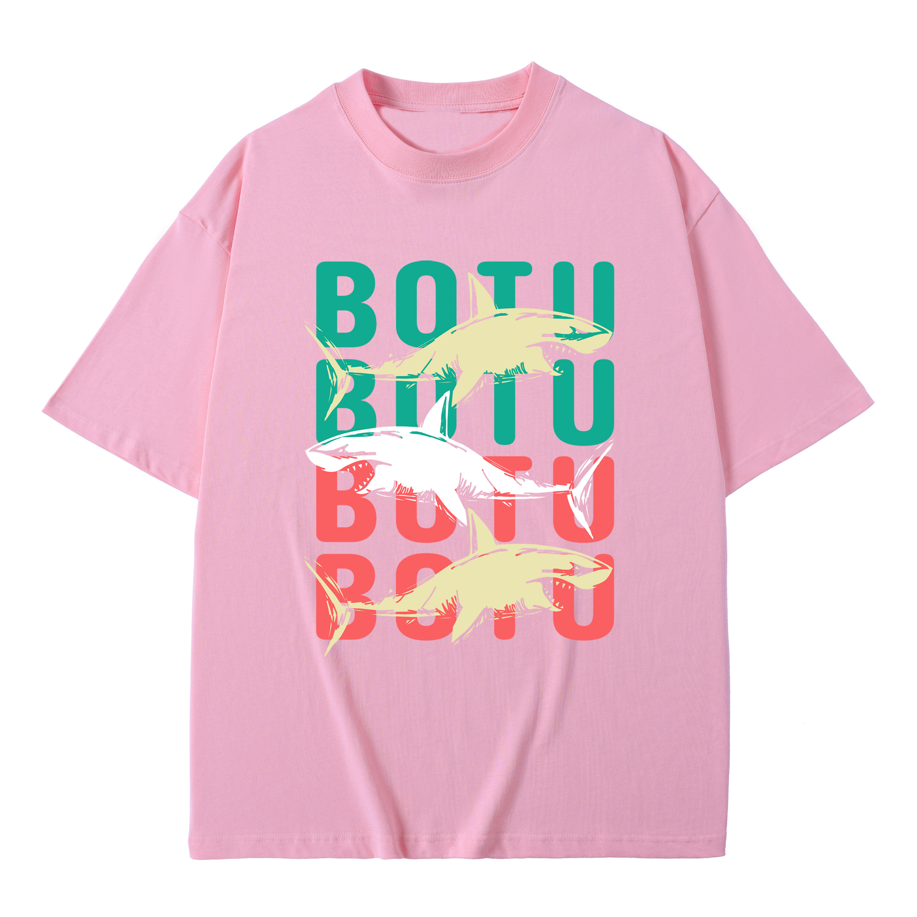 T-shirt men's top designer cotton T-shirt the Great White short sleeved clothing high-quality fashionable T-shirt BROADTRUE