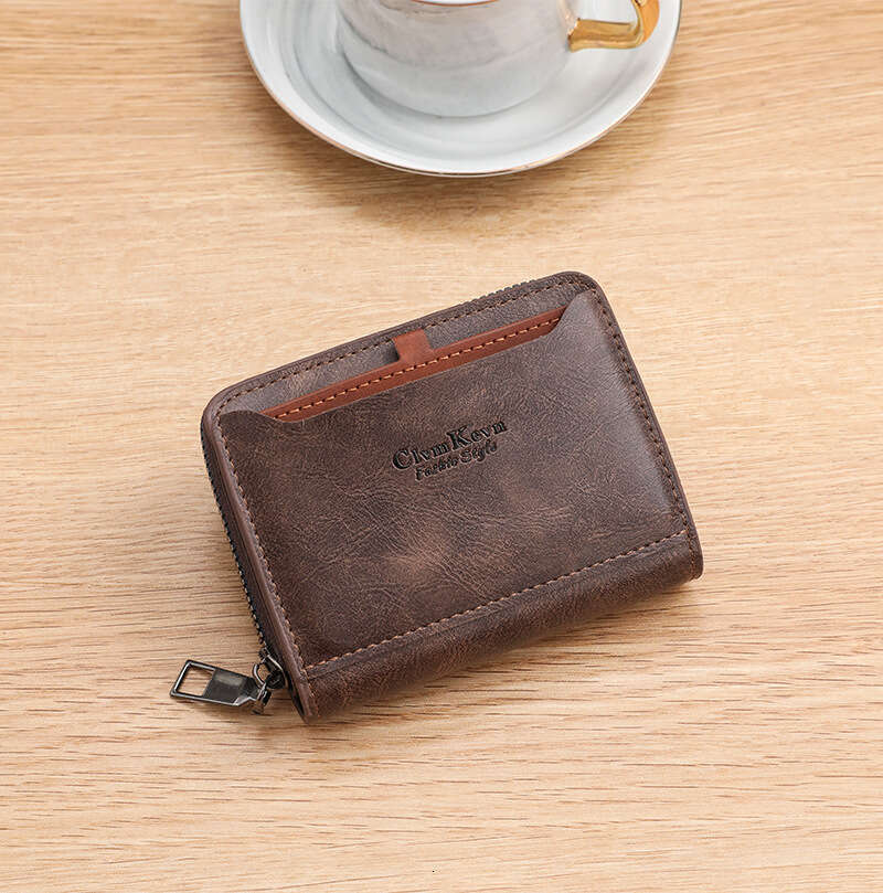 Accordion Holder Driver's License Case Bank Card Zipper Business Creative Storage Coin Purse for Men