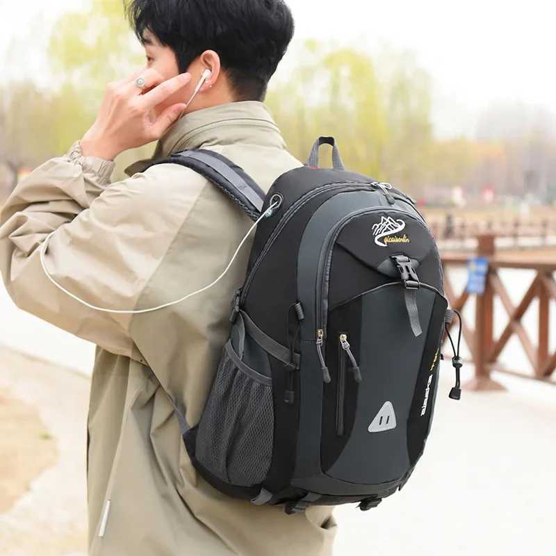 Travel Backpack Men and Women Outdoor Mountaineering Bag Large Capacity Waterproof Sports Hiking Camping Luggage Storage BagsW250603