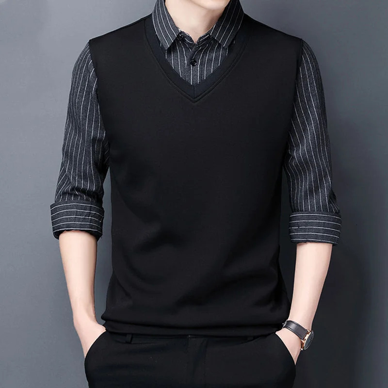 Fashion Men Social Business Plaid Polo Shirts England Style Spring Autumn Lapel Long Sleeve Male Clothes Loose Casual Tops 250604Z