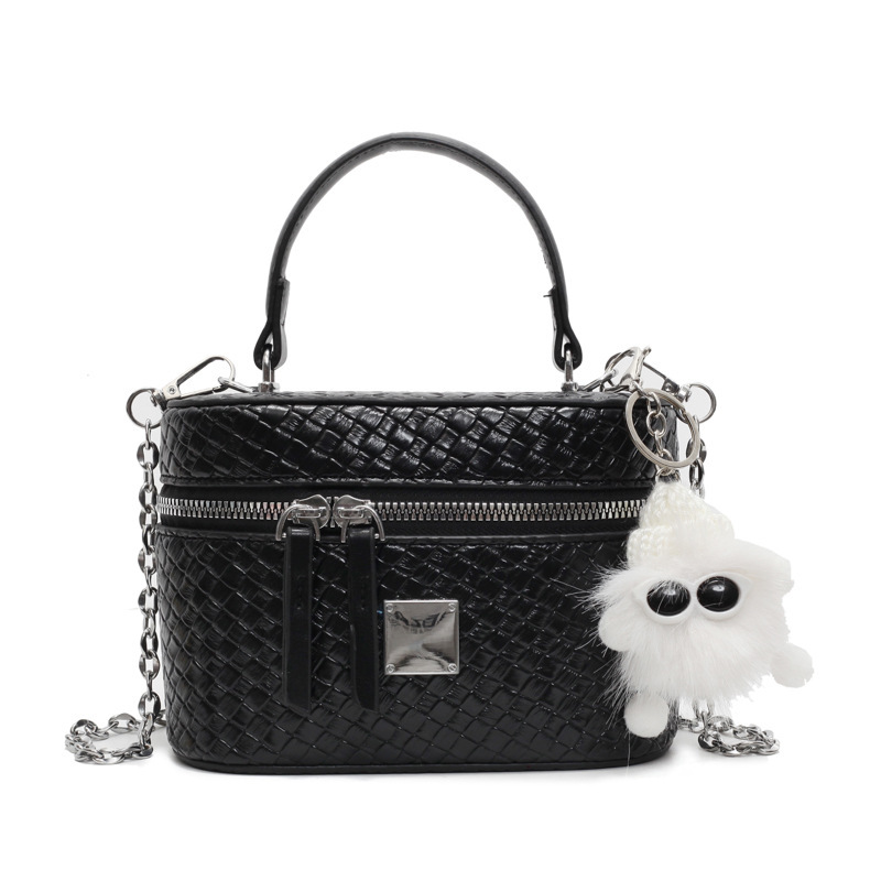 designer Niche Woven Pattern Handbag for Women 2025 New Versatile Chain Crossbody Bag Casual Crossbody Box Bag