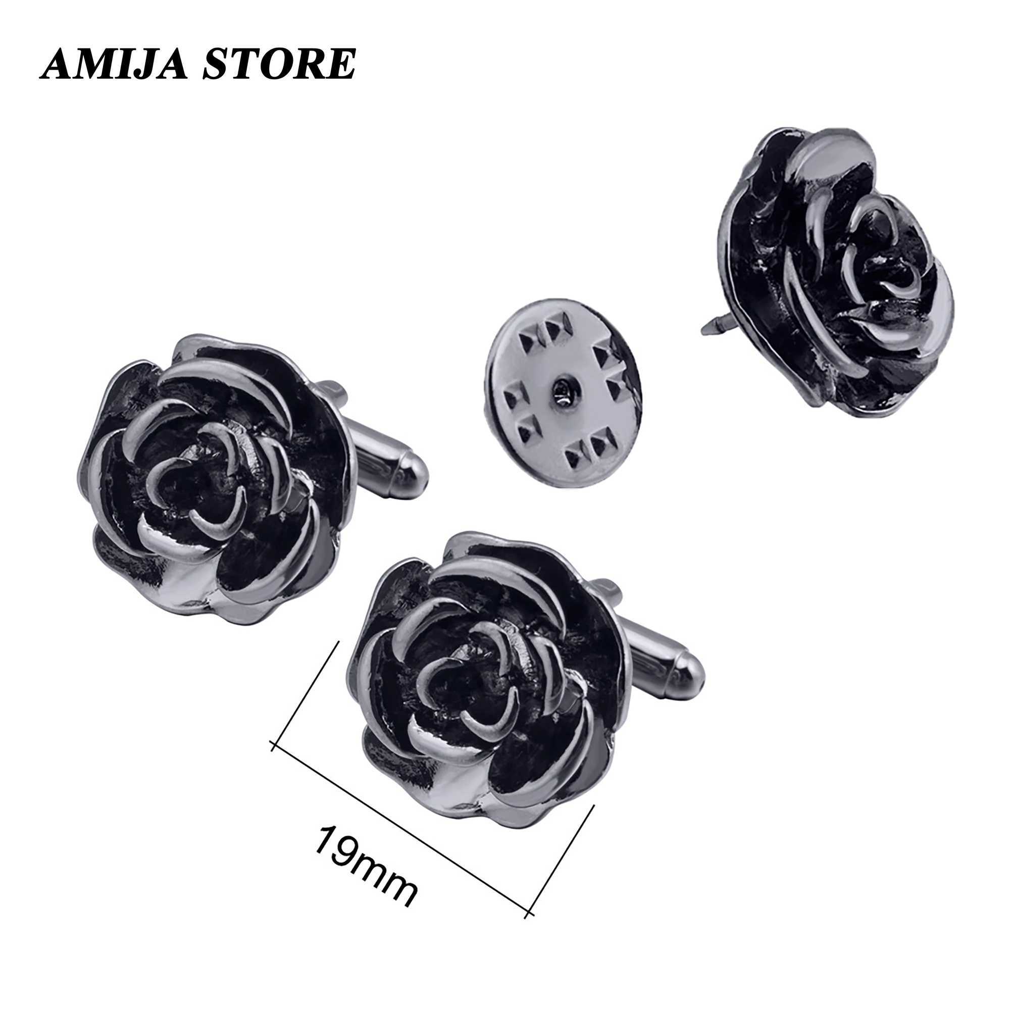 Fashion Mens Tie Clips Cufflinks Set Formal Shirt Accessories Bee Rose Turtle Guitar Mens Jewelry For Wedding Ceremony Gift W250604