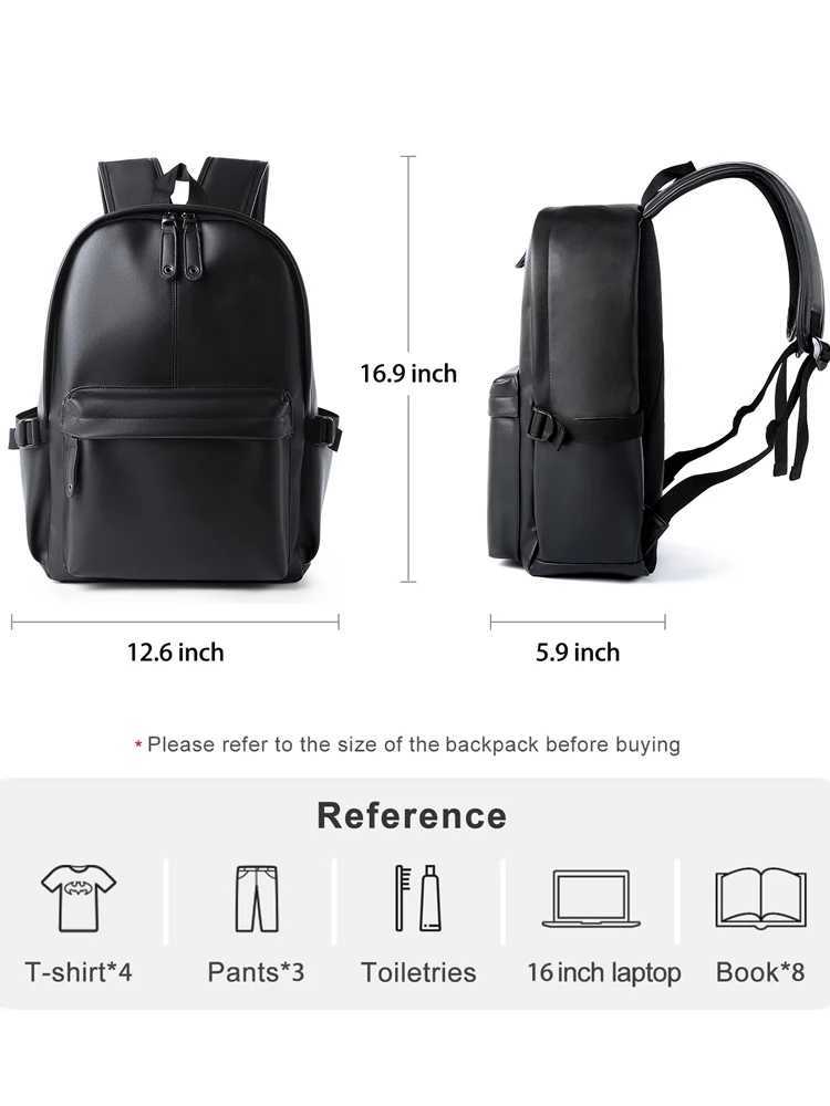 Men Leather Laptop Backpack Large Anti-theft Travel Backpack High Quality Fashion Knapsack Bags for Men W250603