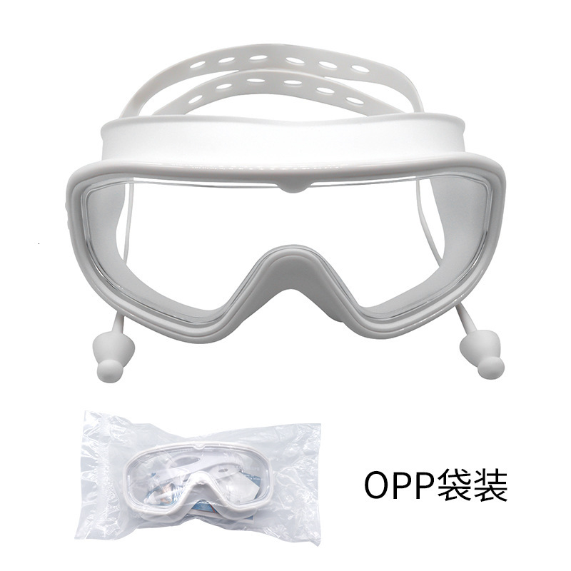 Set Waterproof for Adults Large Frame Universal Prescription Swimming Goggles Anti-Fog HD