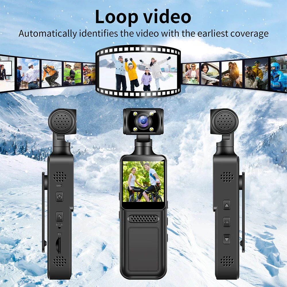 4K Ultra HD Action Mini Camera 180 Rotatable Vlog Wifi Sports Cam Waterproof Case Helmet Travel Bicycle Driver Recorder 250526