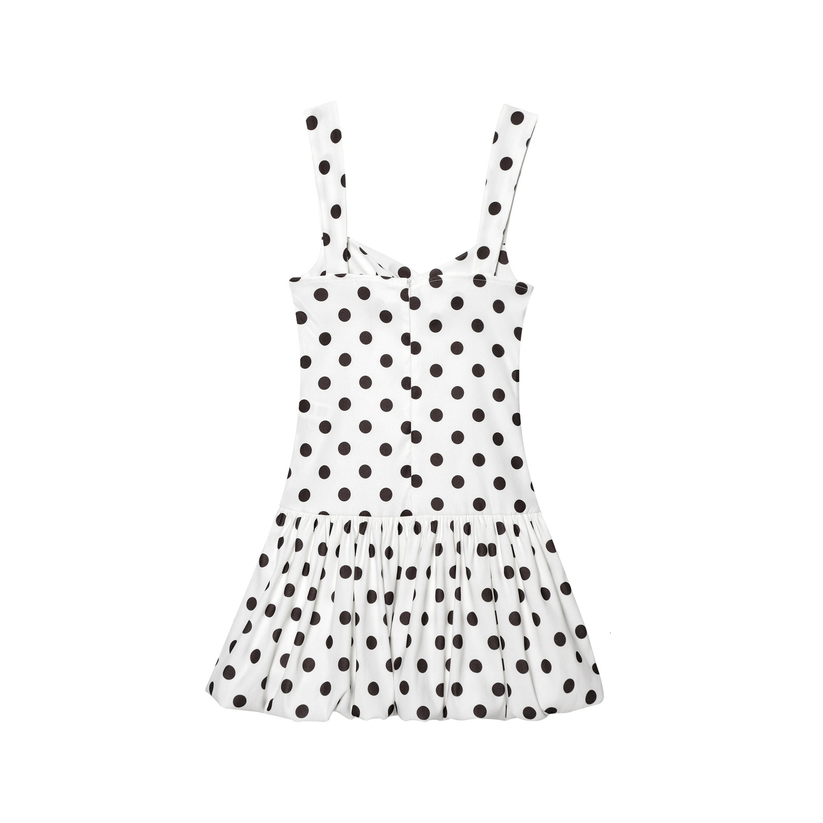 Summer Product Womens Clothing Fashionable Simple Balloon Style Polka Dot Print Romantic Dress 250604