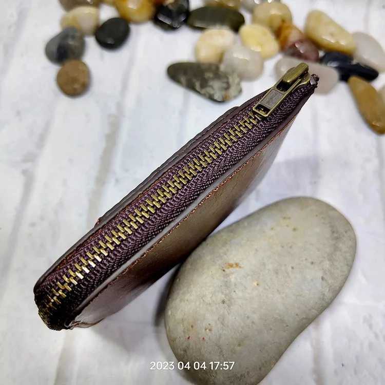 Mini Zipper Waist Bag Leather Belt Pack Small ID Card Holder Drivers license holster Passport Wallet Mobile Phone Sheath LHD W250604