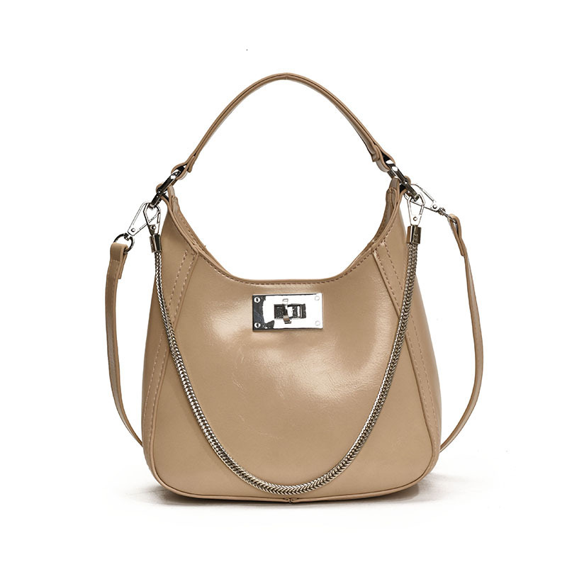 designer Korean Style Simple Soft Leather Shoulder Underarm Bag for Women 2025 New Commuter Handheld Bucket Bag Casual Fashion Crossbody Bag