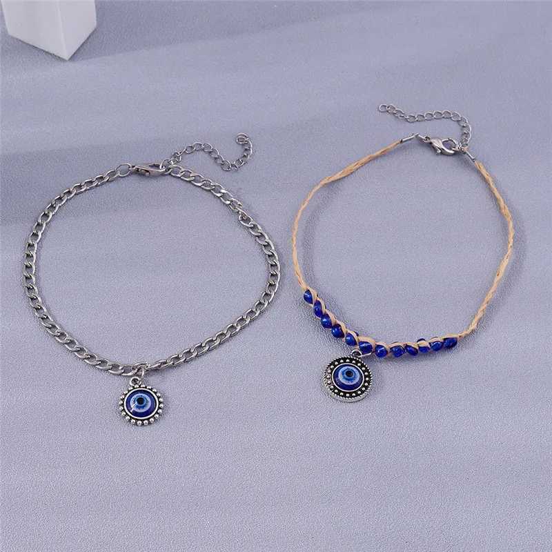 Aihua Bohemian Blue Evil Eye Anklets for Women Summer Beach On Leg Foot Anklet Bracelets Girls Jewelry Gifts W250604