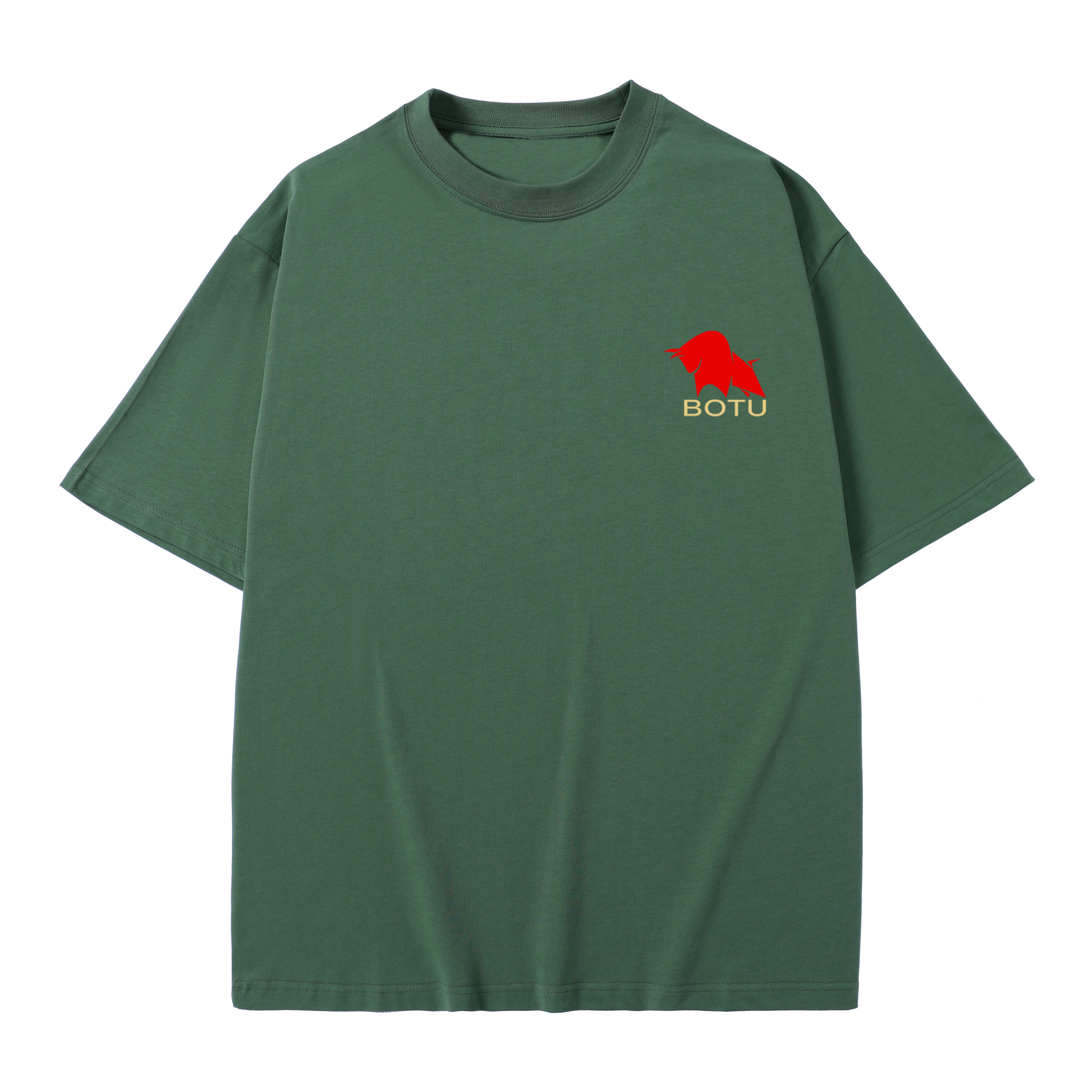 T-shirt men's top designer cotton T-shirt Silver the bull short sleeved clothing high-quality fashionable T-shirt BROADTRUE