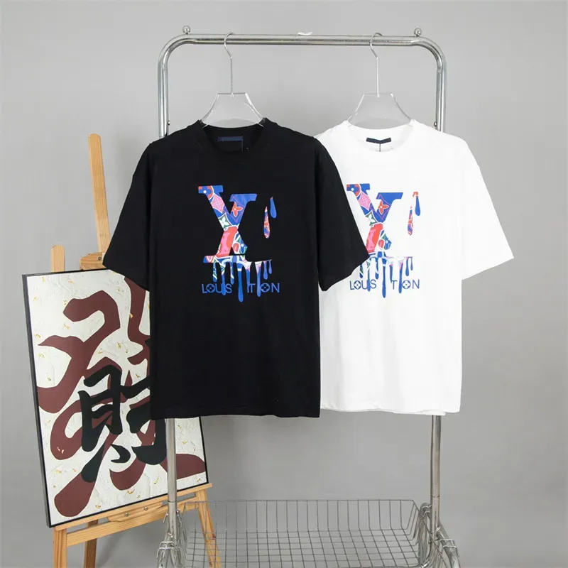 Man short sleeve T-shirt Letter Print Round Neck Breathable Streetwear Oversized Tee Casual Fashion High quality Clothing