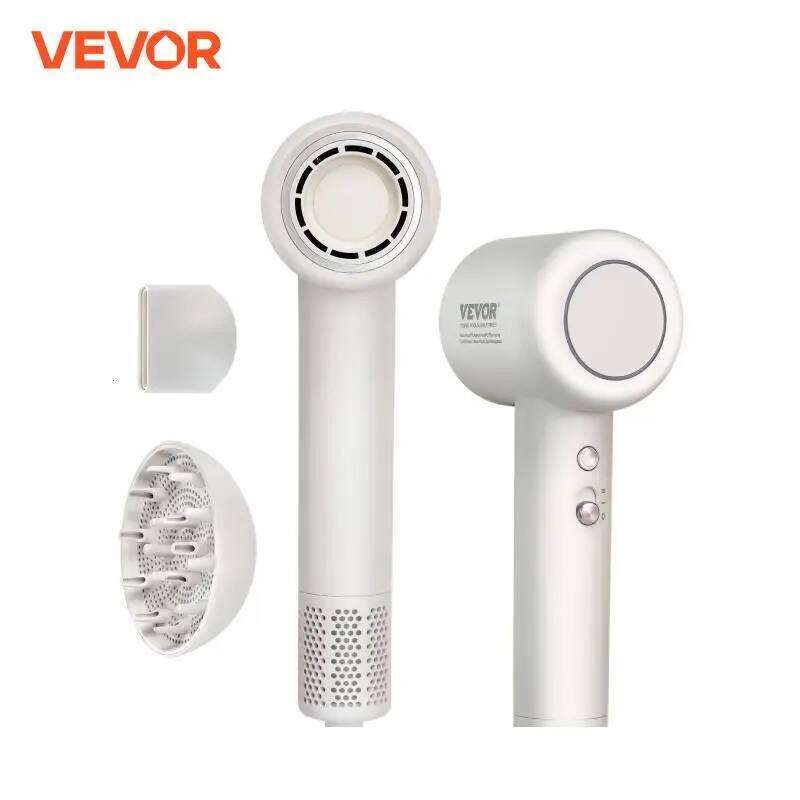 VEVOR High-Speed Hair Dryer Brushless Motor 200 Million Negative Ions Lightweight Hairdryer With Nozzle For Home Travel