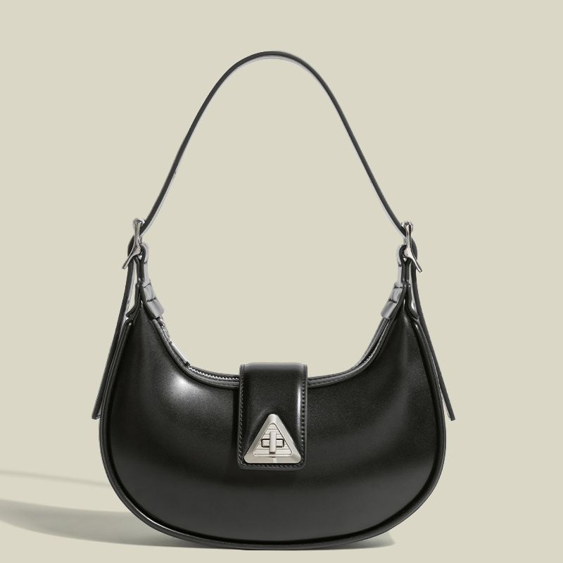Small texture crescent bag women's new senior sense underarm bag shoulder crossbody bag