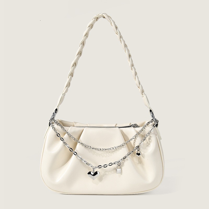 Summer new women's pleated cloud square handbag, women's cross body multifunctional armpit bag, designer crossbody bag