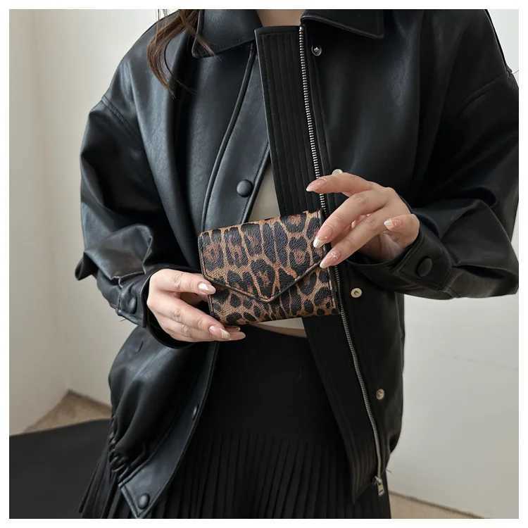 Leopard Wallet Fashion Portable Short Wallets Coin Purse Bag Mini Envelope Handbag Earphone Bag XJ250604