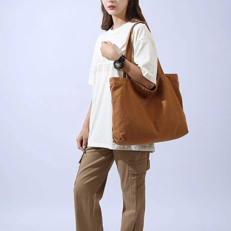 Shopping Shoulder Bag Large Capacity Women girl Versatile Canvas Tote Bag FAshion Casual Bag Shopper HandbagXJ250604
