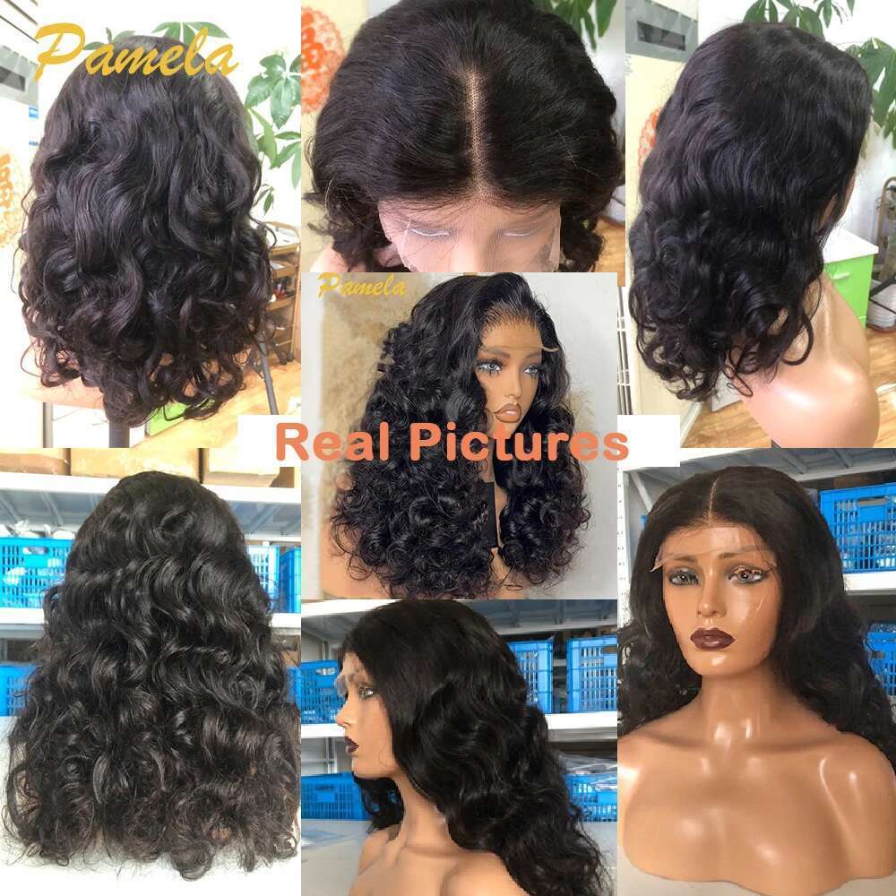 Double Drawn Loose Wave 250% Density 13X6 Transparent Lace Front Glueless Wig Human Princess Hair Ready To Wear For Woman