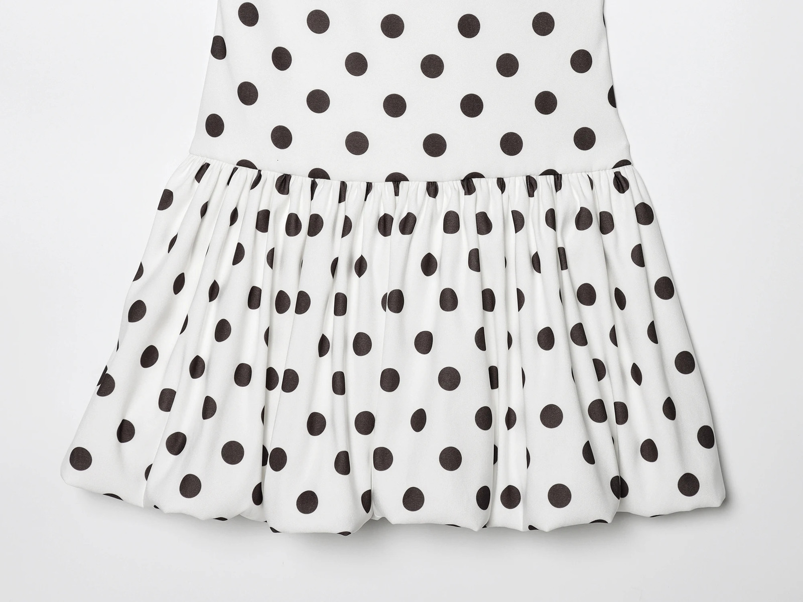 Summer Product Womens Clothing Fashionable Simple Balloon Style Polka Dot Print Romantic Dress 250604