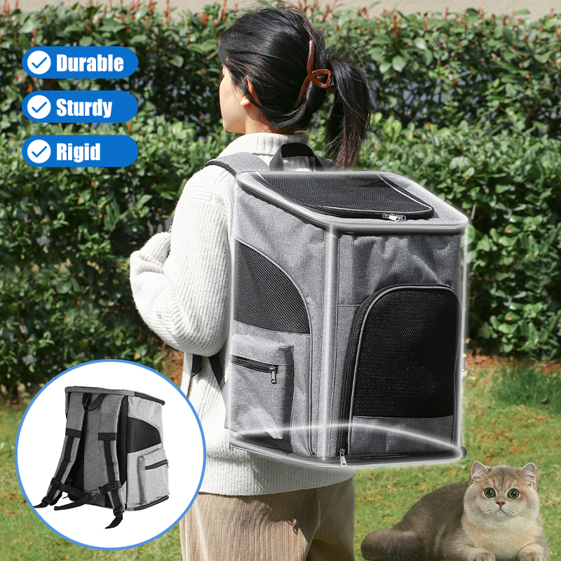 Pet Backpack with Sturdy Steel Frame for Easy Travel & ComfortPrivacy-Focused Pet Carrier Backpack for Secret Adventures