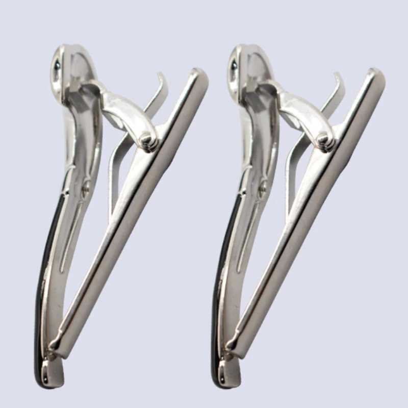 Geometric Shape Pipe Tie Clip Copper Product Finely Electroplated Texture Business Office Mens Suit Evening Gown Accessories W250604