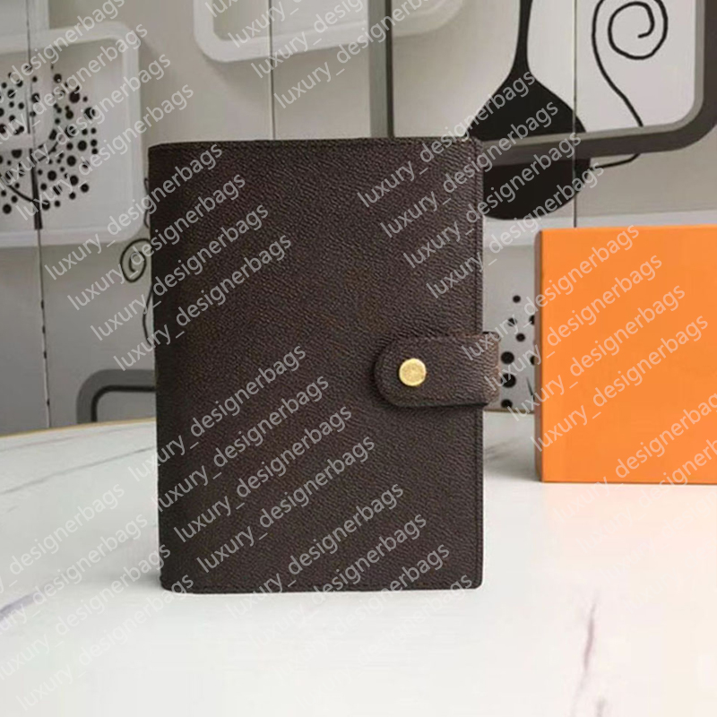 Luxury Large DESK RING AGENDA COVER Holders Business Notebook Diary Protective Case Card Holder Wallet Desktop Designers Notepad Dust Bag With Box