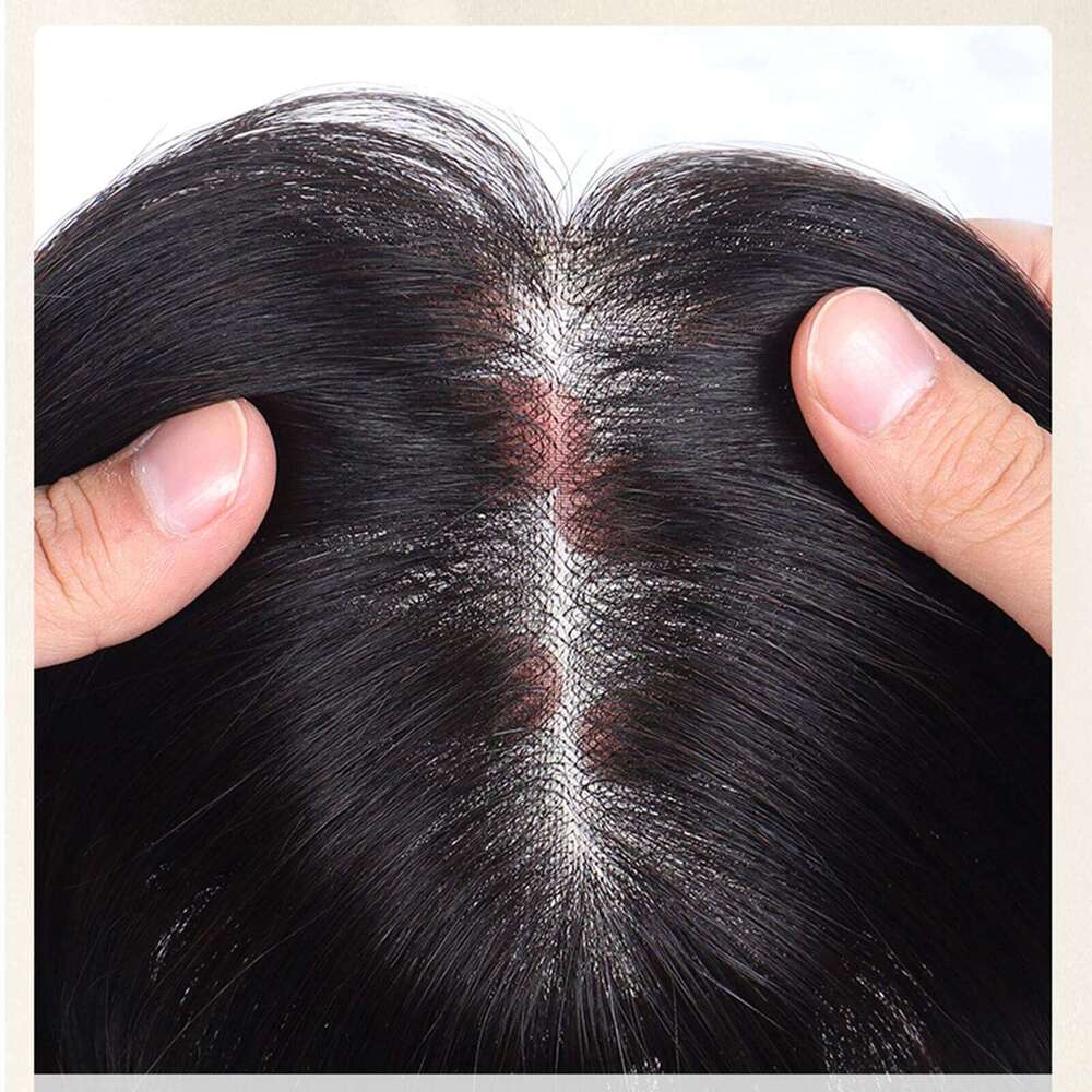 8x11cm Swiss Lace Hairnet Topper Virgin European Human Hair Extension Light Breathable Curtain Bangs Eight-character fringe