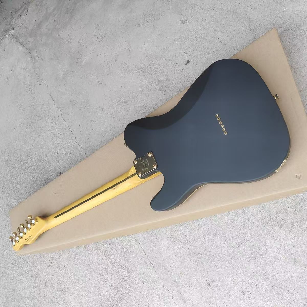 Premium Black Metallic Electric Guitar Featuring Gold Trim Personalization Available