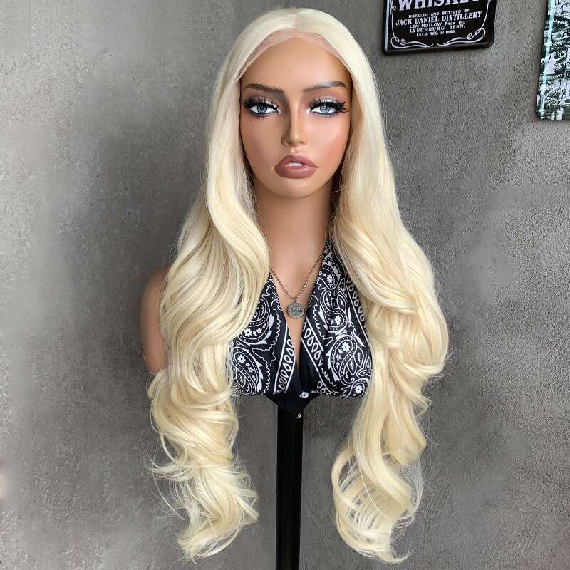 Fashion Front Lace Long Curly Gradient Synthetic Fiber High-Temperature Silk 13*4 Hand-Woven Wig Women's Hairpiece