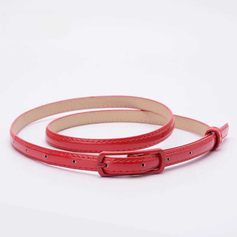 Children Candy Color Belts 1.2cm Super-thin PU Waistbands Simple Solid Color Casual Belts Girl Apparel Accessories W250604