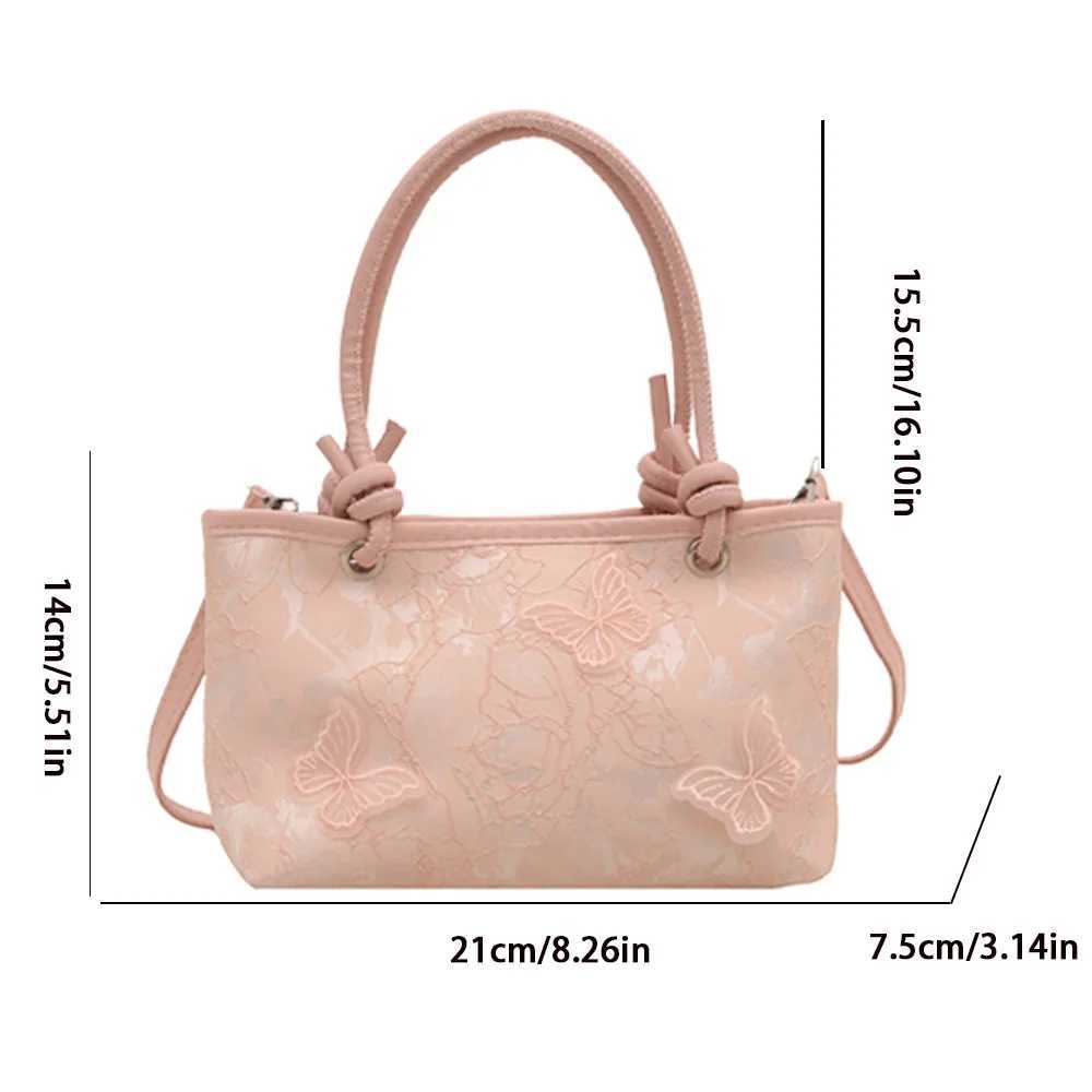 Beautiful lace butterfly trendy embroidery handbag fashionable summer large-capacity elegant single-shoulder crossbody bag A-DH XJ250604