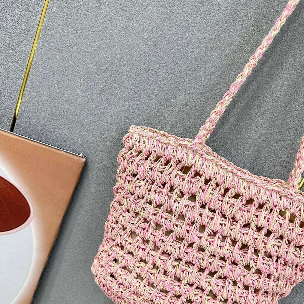Straw Tote Bags For Women Designer Handbag And Purse 2025 New In Handmade Weave Large Capacity Shoulder Casual Beach Bag