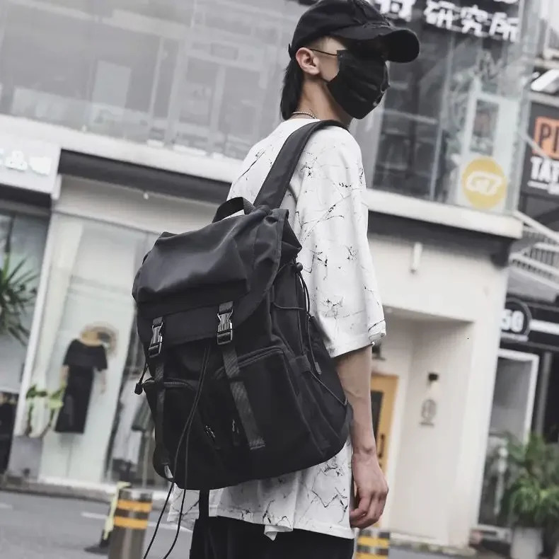 Backpack Nylon Unisex Solid Softback Casual Fashion Backpack High-Capacity School Bag Travel Backpack 250606