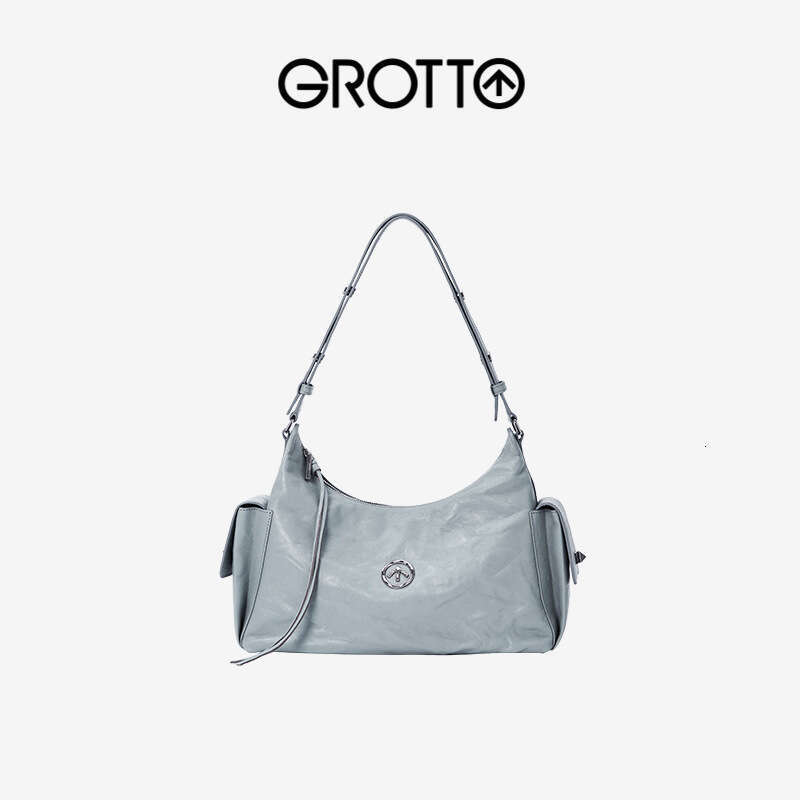 Women's Bags Designer Women's Bags Designer GROTTO New Color Toast Hobo Vegetable Tanned Sheepskin Underarm Shoulder Crossbody Soft Bag