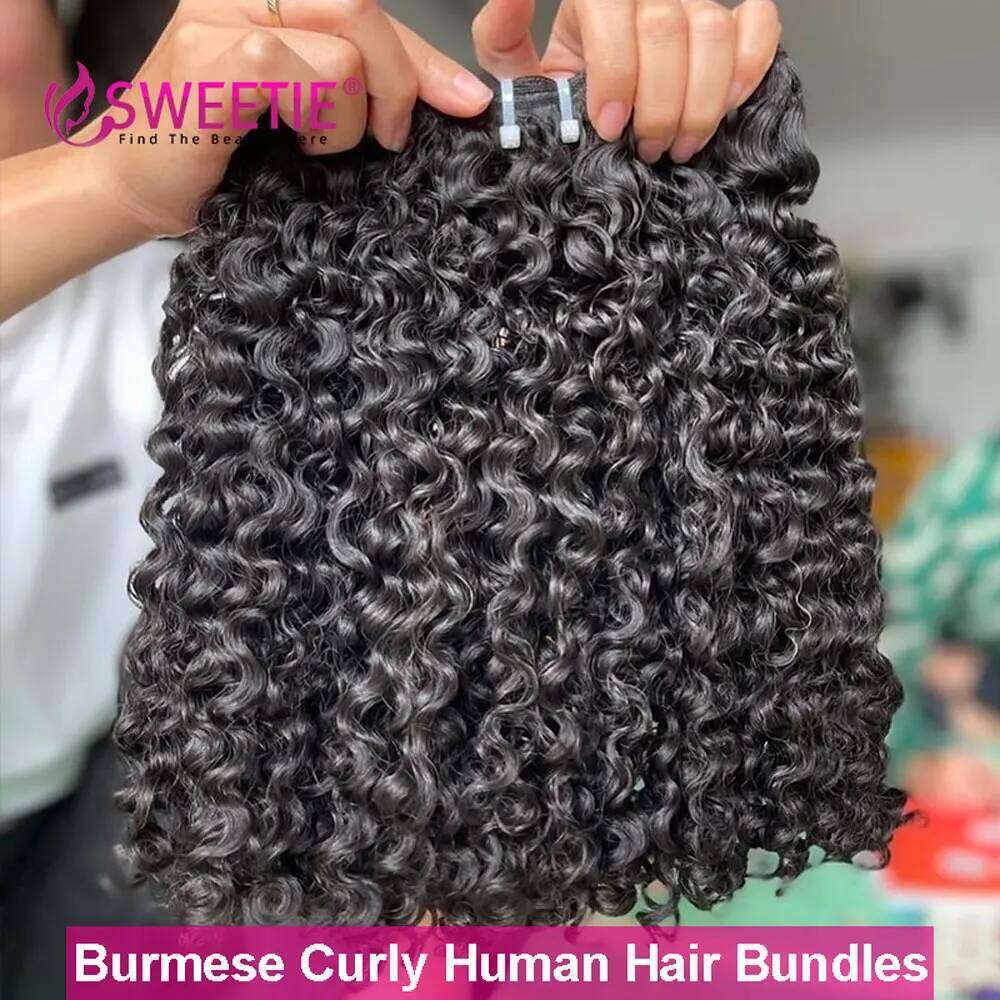 Burmese Pixie Remy 12A Pineapple Extensions Ocean Spiral Curly Human Hair Bundles