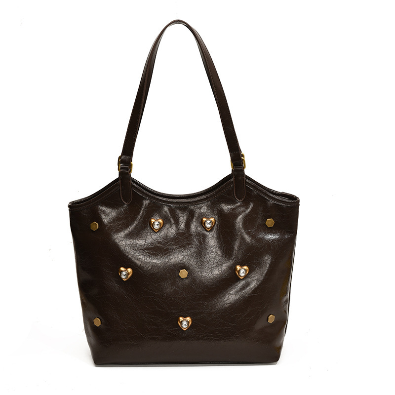 New women s retro handbag simple and elegant commuting shoulder bag fashion niche fashion designer large capacity women s shoulder bag