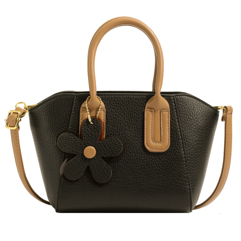 designer Textured Handbag Korean Style New Simple Fashion Flower Bucket Bag Single Shoulder Crossbody Bag Pendant Mini Cute