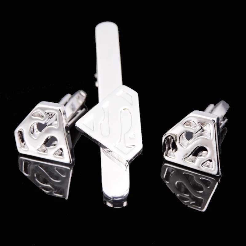 AS Laser metal Cufflinks Tie Clip New Fashion Music Jewelry helmet pistol tie clip mens Wedding Shirt badge pin clip gift W250604