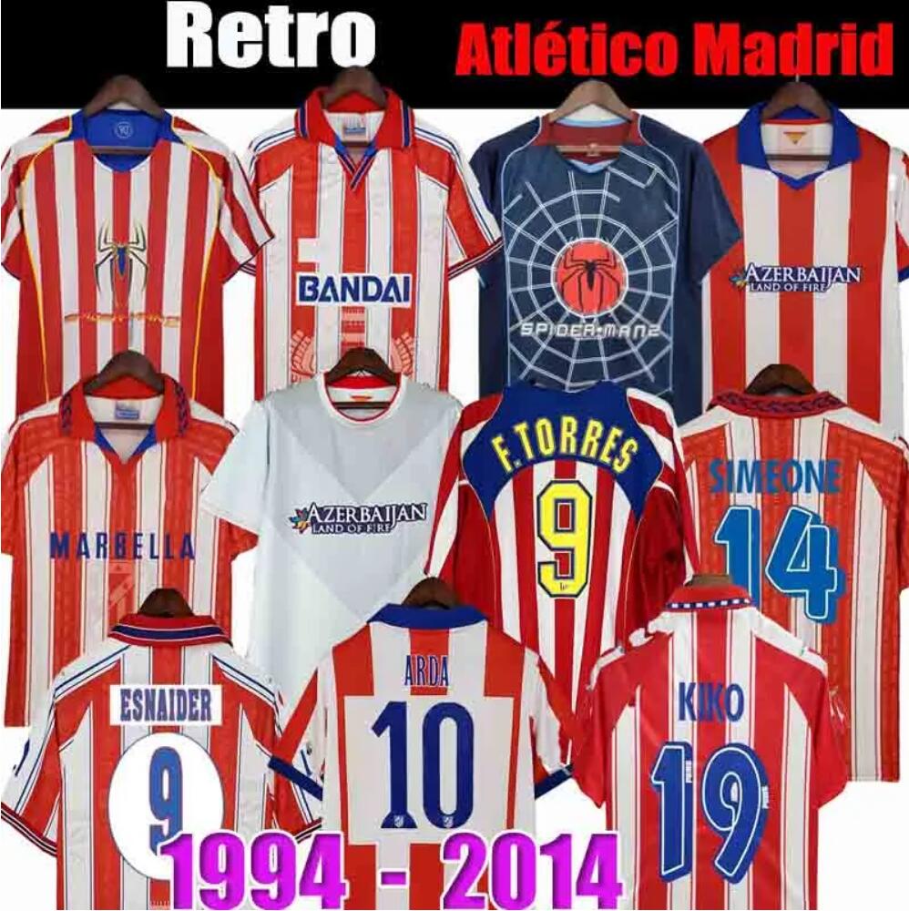 2005 Retro Jerseys 2013 2004 2014 Atletico Madrids soccer jerseys kun Aguero Griezmann MAXI F.TORRES 04 05 10 11 13 14 15 94 95 96 97 Gabi Forlan SIMAO vintage classic