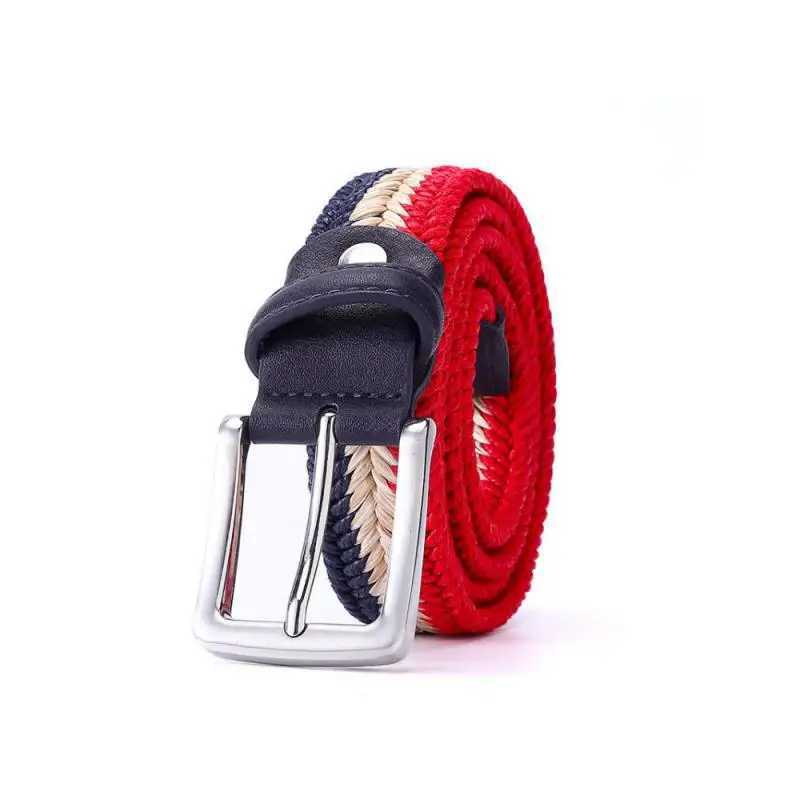 100- 130cm Hand woven Extended Men Belt Stock Fishbone Pattern Woven Wax Rope Straw Mixed Women Leisure Canvas Wholesale W250604