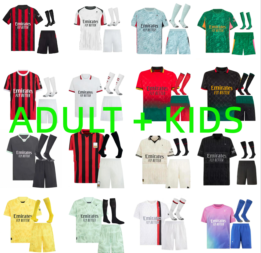 2025 2026 PULISIC THEO MILAN soccer jerseys 24 25 26 125-Year Anniversary M.MAIGNAN GIROUD ABRAHAM JOAO FELIX GIMENEZ RAFA LEAO fourth 4th football shirt men kids kit