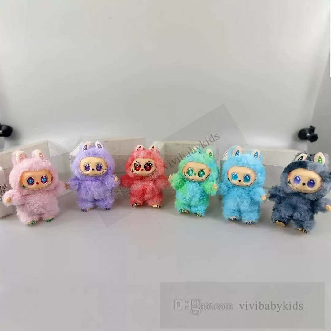 Free shipping Newest Anime Figure III Blind Box Labubu Pendant aron Chill Filled cartoon Vinyl Doll Model Monster Keychain Toy children's day Bir