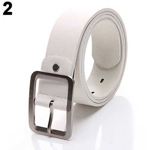 Mens Fashion Solid Color Faux Leather Buckle Waist Strap Business Casual Belt Gift classic vintage High Quality mens belt W250604