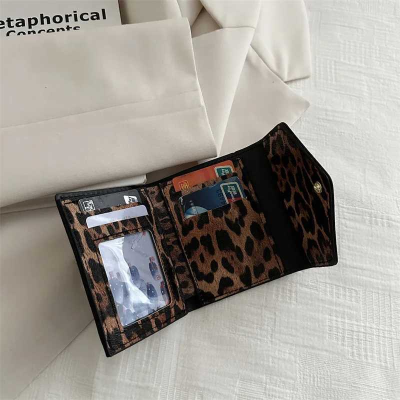 Leopard Wallet Fashion Portable Short Wallets Coin Purse Bag Mini Envelope Handbag Earphone Bag XJ250604