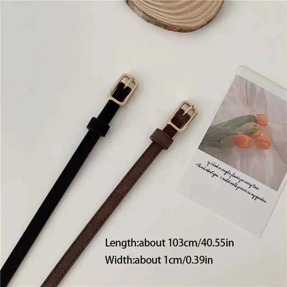 Fashion Women Thin Waistband Trend Luxury Design PU Leather Belt Casual Versatile Pin Buckle Waistband Retro Jeans Waist Belt W250604