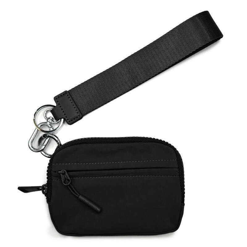 Minimalist Waterproof Nylon Small Wallet Multifunctional Card Holder Keychain Women's Coin Purse