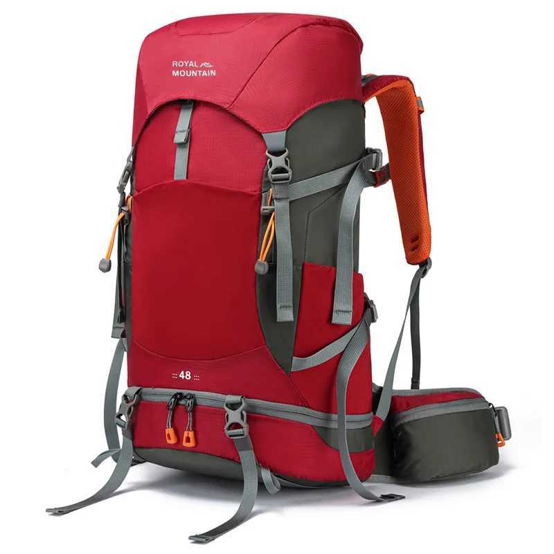 48L Camping Backpack Travel Bag For Men Large Capacity Outdoor Sport Trekking Hiking Mountaineering Shoulder Bag with Rain cover W250603