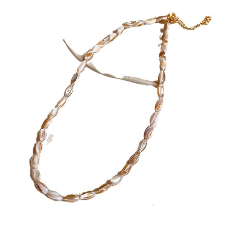 Luxury jewelry designer necklace Real Gold Plated Zircon Square Mother-of-Pearl Pendant Ethnic Style Exquisite Clavicle Chain Fashion Design Necklace