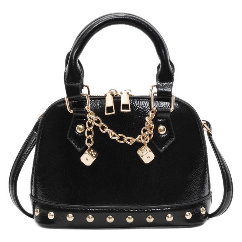 designer 2025 New Niche Design High-End Champagne Studded Shell Handbag for Women Fashionable Stylish Shoulder Crossbody Bag