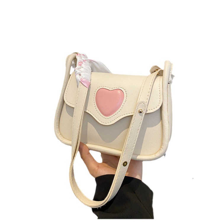 New Style 2025 Fashion Small Square Bag Summer New Simple Style Versatile Shoulder Crossbody Bag Niche Patchwork Heart Underarm Bag New Free Delivery 