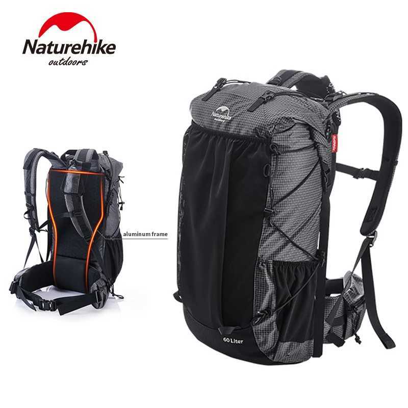 Naturehike Ultralight Backpack 60+5L/40L With Frame Waterproof Travel Bag Large Capacity Camping Outdoor Hiking With Rain Cover W250603